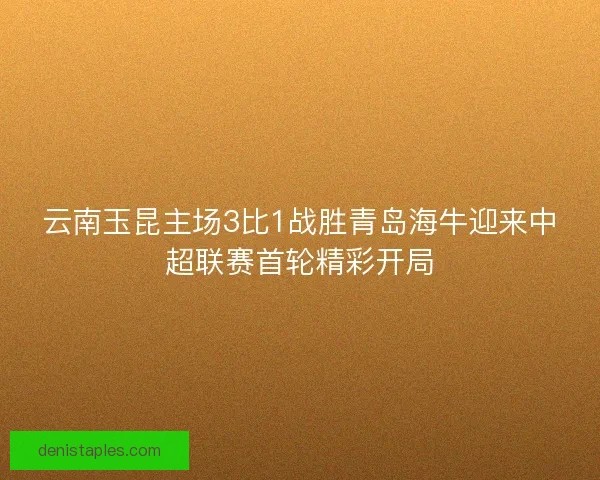 云南玉昆主场3比1战胜青岛海牛迎来中超联赛首轮精彩开局 云南玉昆主场3比1战胜青岛海牛迎来中超联赛首轮精彩开局